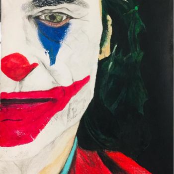 Картина под названием "Portrait Joker la G…" - Guderian Antaya, Подлинное произведение искусства, Гуашь