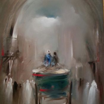 Painting titled "Caleche" by Salah Chaoui, Original Artwork, Oil