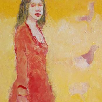 Painting titled "woman" by Salam Ahmad, Original Artwork, Acrylic
