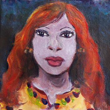 Malarstwo zatytułowany „Face from afrin” autorstwa Salam Ahmad, Oryginalna praca, Akryl