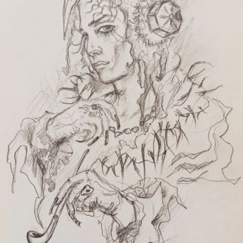 Desenho intitulada "New Valery" por Salamander Nebula, Obras de arte originais, Grafite