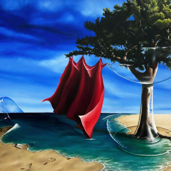 Картина под названием "La nature reprend s…" - Salamandre, Подлинное произведение искусства, Масло