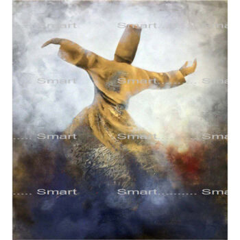 Schilderij getiteld "Rumi" door Smartdesertart, Origineel Kunstwerk, Lak