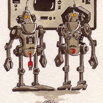 Digital Arts titled "Robots" by Armando Salas, Original Artwork