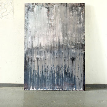 Pintura titulada "Grey material" por Aleksandr Mikhalev, Obra de arte original, Acrílico