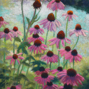 "Echinacea (Cone Flo…" başlıklı Tablo Chris Derrick tarafından, Orijinal sanat, Pastel