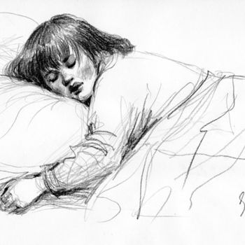 Рисунок под названием ""Сладкий сон"" - Salidjon Mamatkulov, Подлинное произведение искусства