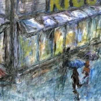 Рисунок под названием ""Дождь"" - Salidjon Mamatkulov, Подлинное произведение искусства