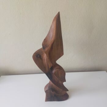 Sculpture titled "Ceviz3" by Salih Demirci, Original Artwork, Wood