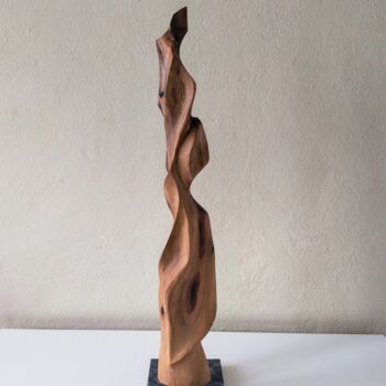 Sculpture intitulée "Ceviz 10" par Salih Demirci, Œuvre d'art originale, Bois