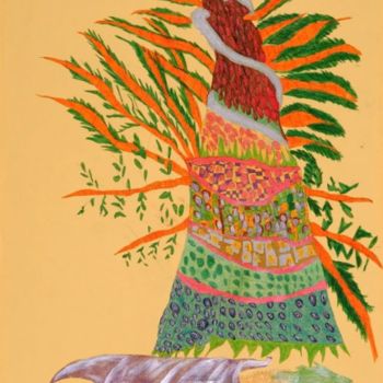 Disegno intitolato "Tree of life" da Salih Habibnazarov, Opera d'arte originale