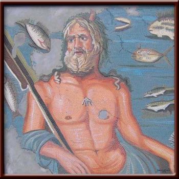 Painting titled "Okyanus (Okeanos)" by Salih Cengiz, Original Artwork