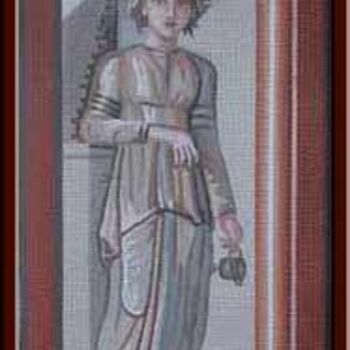 Pintura intitulada "Maenad (Maenad)" por Salih Cengiz, Obras de arte originais