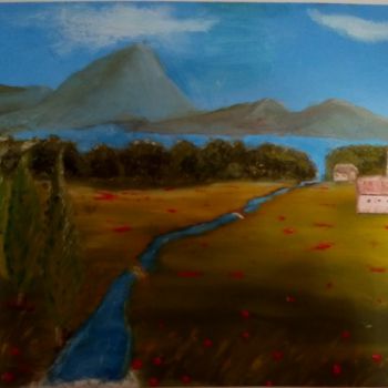 Peinture intitulée "Paysage Provence" par Salima El Jazouli, Œuvre d'art originale