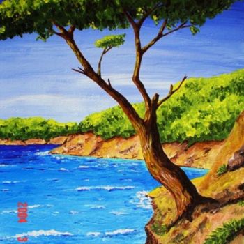 Painting titled "Le pin parasol" by Lolo, Original Artwork, Acrylic
