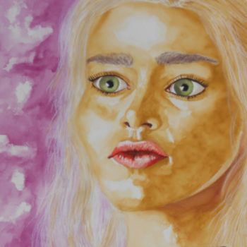 Painting titled "Daenerys Targaryen.…" by Lolo, Original Artwork, Acrylic