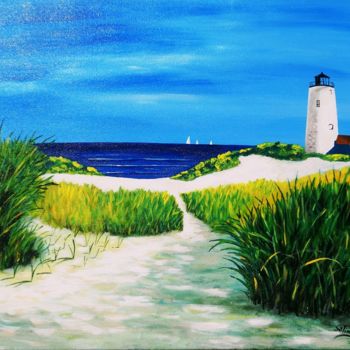 Painting titled "le-phare-2.jpg" by Lolo, Original Artwork, Acrylic