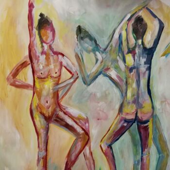 Peinture intitulée "Femmedance.jpg" par Salma Chaabane, Œuvre d'art originale, Acrylique