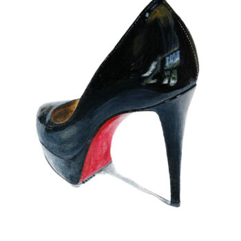 "Red Soul Shoe" başlıklı Tablo Salma Motakef tarafından, Orijinal sanat, Akrilik Ahşap Sedye çerçevesi üzerine monte edilmiş