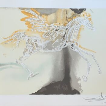 Gravures & estampes intitulée "Pégase" par Salvador Dali, Œuvre d'art originale, Lithographie