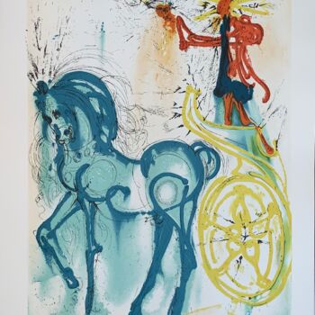 Printmaking titled "Le Cheval De Triomp…" by Salvador Dali, Original Artwork, Lithography