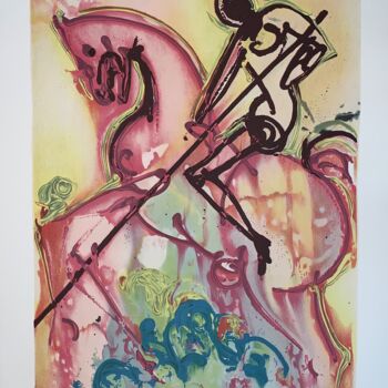 Gravures & estampes intitulée "Saint-Georges" par Salvador Dali, Œuvre d'art originale, Lithographie