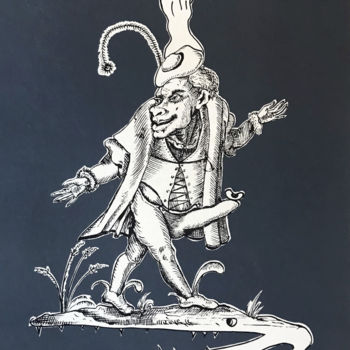 Gravures & estampes intitulée "Les Songes Drolatiq…" par Salvador Dali, Œuvre d'art originale, Lithographie
