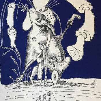 Obrazy i ryciny zatytułowany „Les Songes Drolatiq…” autorstwa Salvador Dali, Oryginalna praca, Litografia