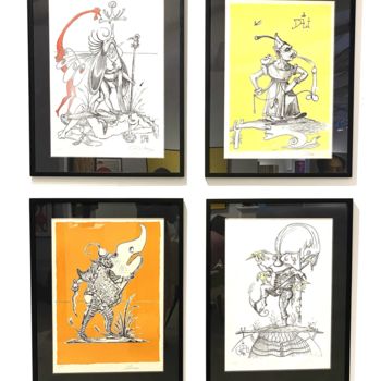 Printmaking titled "Set of four Lithogr…" by Salvador Dali, Original Artwork, Lithography