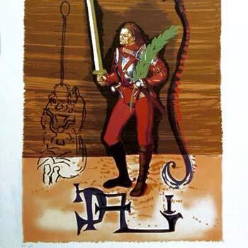 Gravures & estampes intitulée "Christopher Columbu…" par Salvador Dali, Œuvre d'art originale