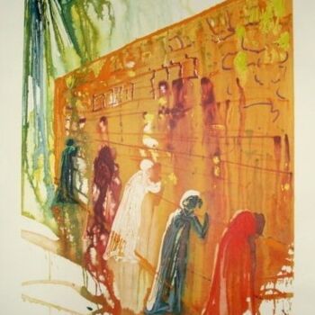 Gravures & estampes intitulée "Wailing Wall-Le Mur…" par Salvador Dali, Œuvre d'art originale