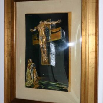 Скульптура под названием "CRUCIFIXION (Corpus…" - Salvador Dali, Подлинное произведение искусства, Литьё