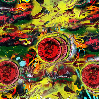 Картина под названием "STORMY SUNS" - Salvador Rosado, Подлинное произведение искусства, Масло