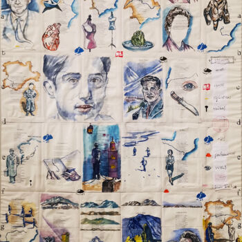 Pittura intitolato "Mapa de la memoria" da Salvador Torres, Opera d'arte originale, Acquarello Montato su Plexiglass