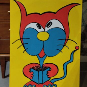 Painting titled "educawaou" by Salvadore C, Original Artwork, Acrylic Mounted on Wood Stretcher frame