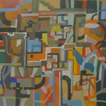 Картина под названием "Abstracto III" - Salvador Velarde, Подлинное произведение искусства, Темпера