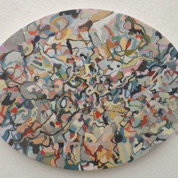 Painting titled "Abstracto VI" by Salvador Velarde, Original Artwork, Oil