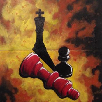 Pintura titulada "Scacco matto" por Salvatore Petrucino, Obra de arte original, Acrílico Montado en Bastidor de camilla de m…