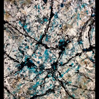 Painting titled "Astrazione 2014" by Salvatore Petrucino, Original Artwork, Enamel Mounted on Wood Panel