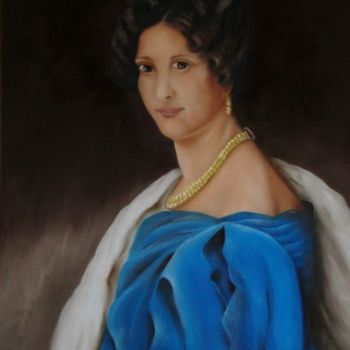 Painting titled "Maria Sofia di Borb…" by Salvatore Vito, Original Artwork, Oil