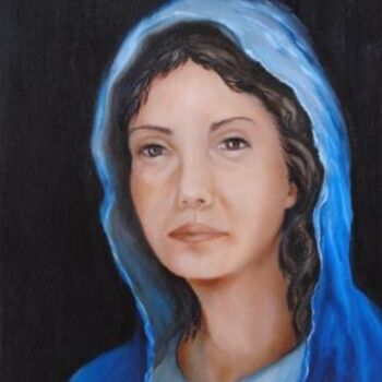 Painting titled "Madonna azzurra - o…" by Salvatore Vito, Original Artwork, Other