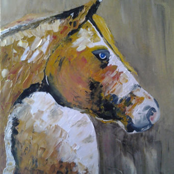 Painting titled "Appaloosa" by Salvo Distefano, Original Artwork, Oil