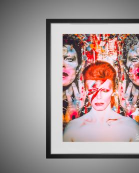 Digital Arts titled "David Bowie Portrait" by Sam _i Digital Art, Original Artwork, Photo Montage