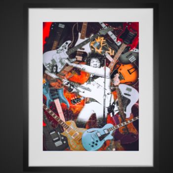 「Jimmy Hendrix」というタイトルのデジタルアーツ Sam _i Digital Artによって, オリジナルのアートワーク, 写真モンタージュ