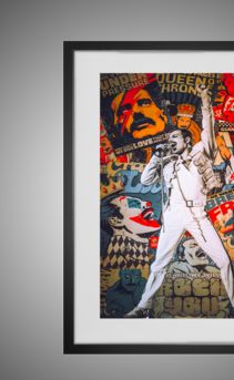 「Freddie Mercury」というタイトルのデジタルアーツ Sam _i Digital Artによって, オリジナルのアートワーク, 写真モンタージュ
