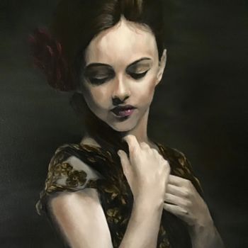 Картина под названием "Tendresse (huile) 5…" - Sam Bym, Подлинное произведение искусства, Масло