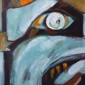 Pittura intitolato "" la peur.."" da Sam Keusseyan, Opera d'arte originale, Acrilico