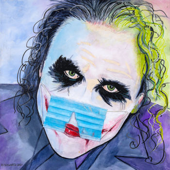 Peinture intitulée "THE JOKER 19" par Sam Schwartz, Œuvre d'art originale, Acrylique