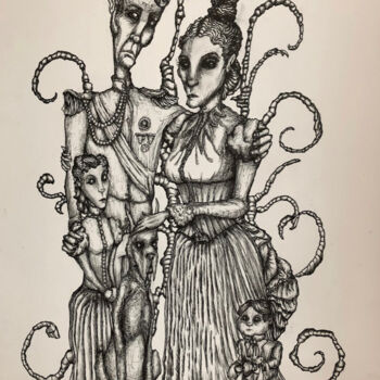 Tekening getiteld "Royals" door Sam Thomas, Origineel Kunstwerk, Inkt
