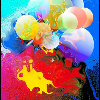 Digital Arts titled "Bulles" by Sam  Garino, Original Artwork